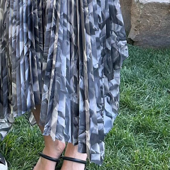 All Saints Black and Gray Midi Dress - Picture 3 of 9